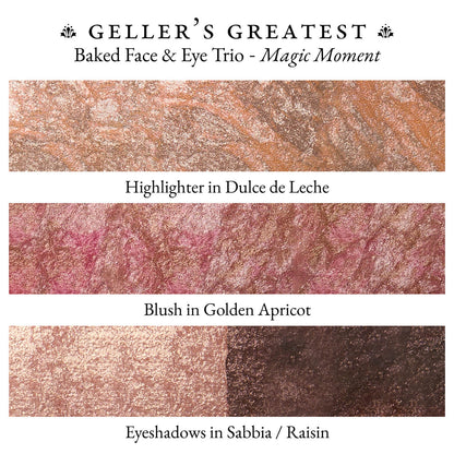 Geller's Greatest Baked Face & Eye Palette: Magic Moment textures