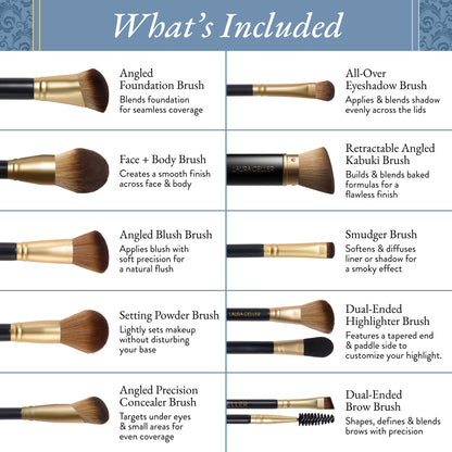 The Brush Vault Limited Edition Brush Set what's included 