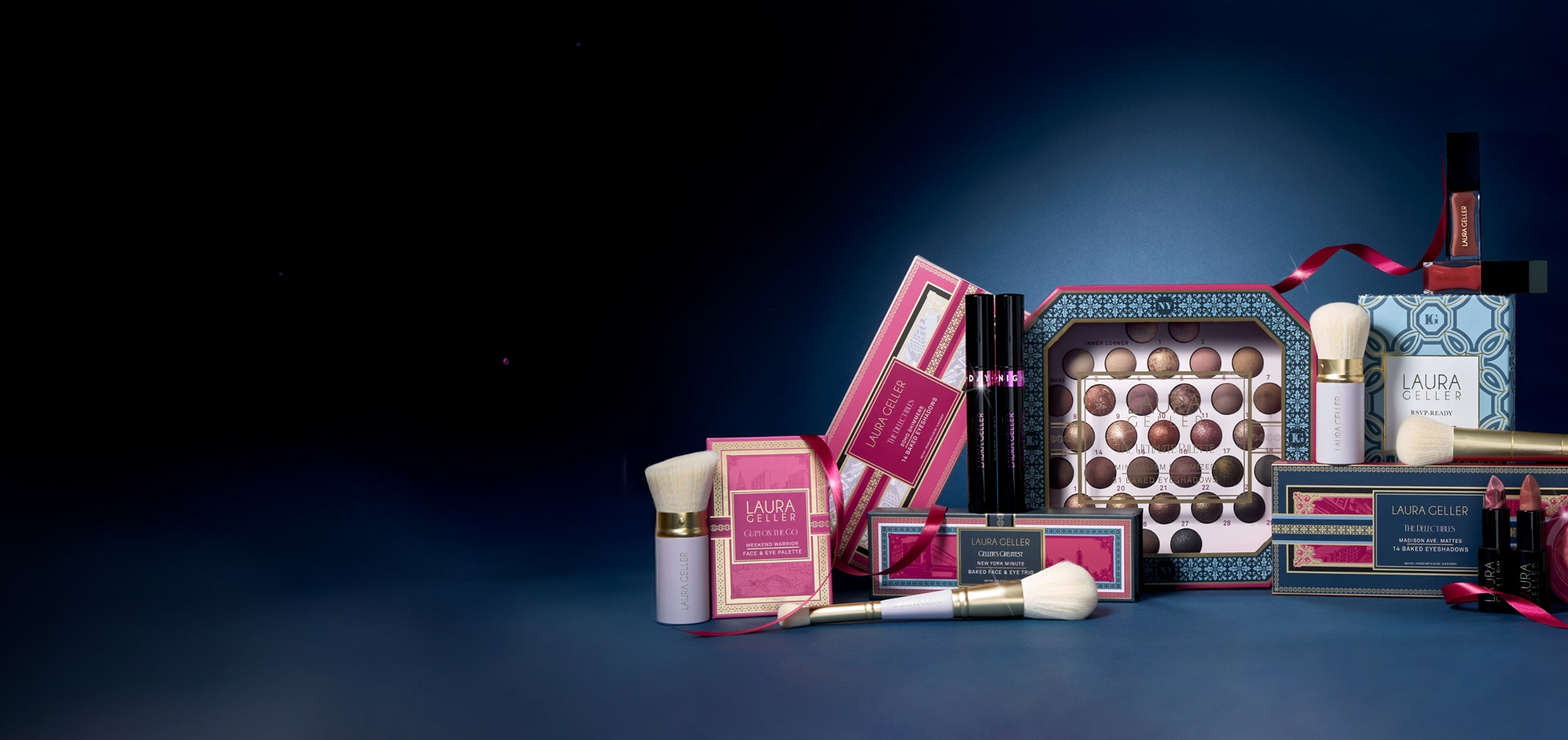 Laura Geller holiday assortment homepage banner 