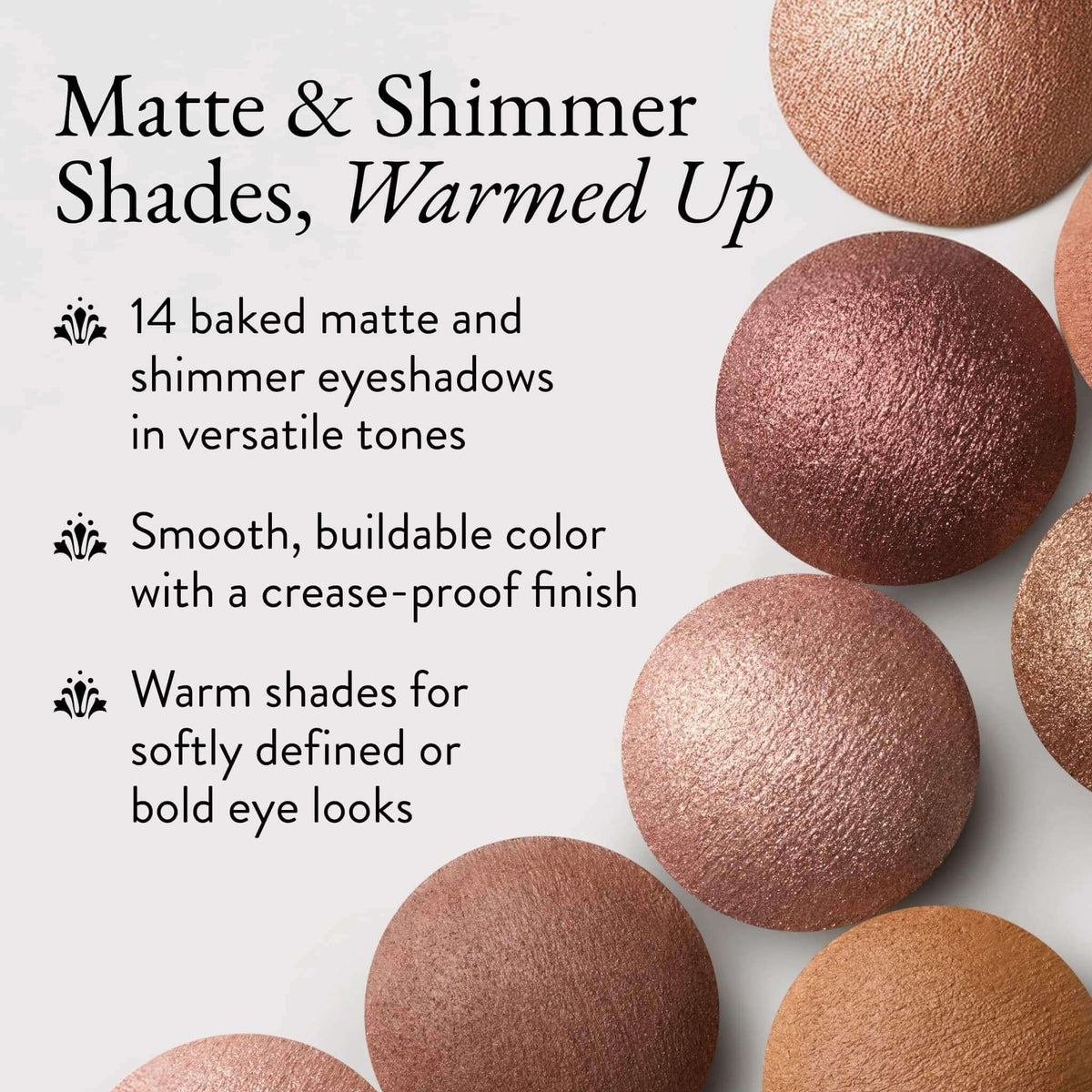 The Delectables 14-Well Baked Eyeshadow Palette - Hearthside Hues matte and shimmer shades warmed up 
