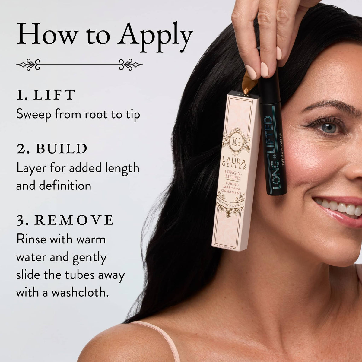Long-n-Lifted Tubing Mascara Ornament how to apply