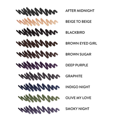 INKcredible Eyeliner Shade Chart
