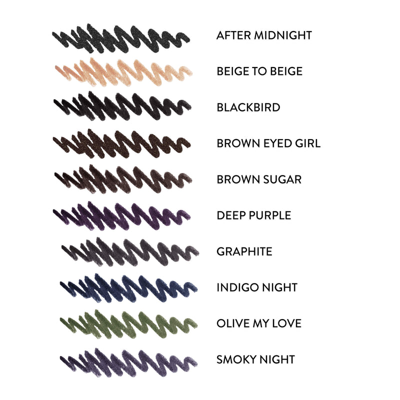 INKcredible Eyeliner Shade Chart