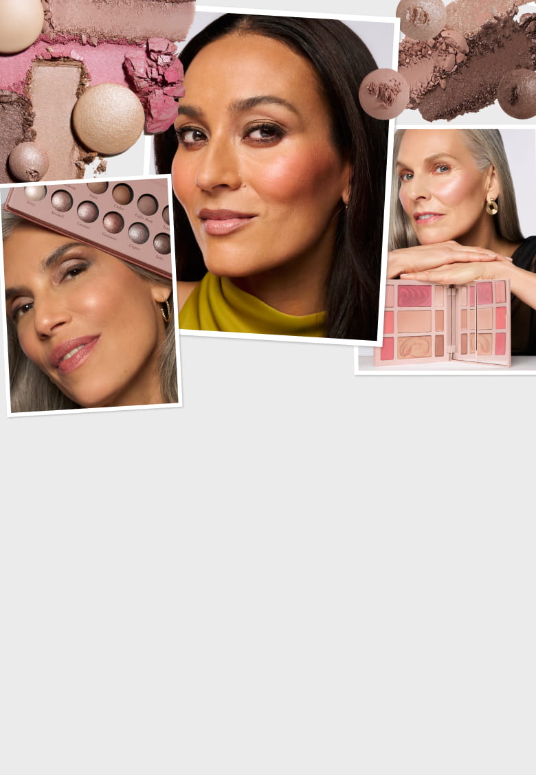 Models with Laura Geller palettes and textures