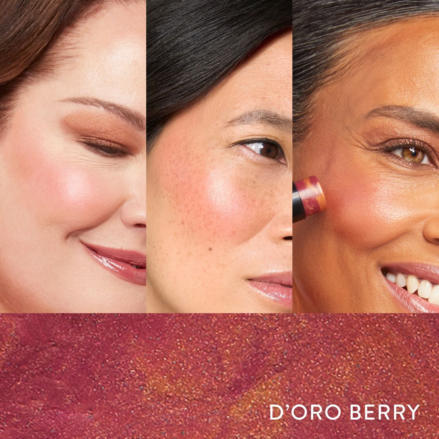 Italian Marble Blush Stick model grid in D'oro Berry 
