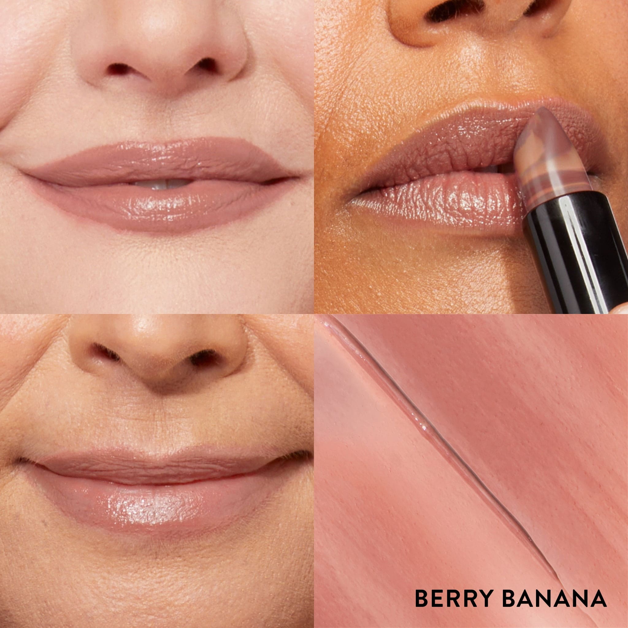 Italian Marble Lipstick On Model Shade Grid in Berry Banana