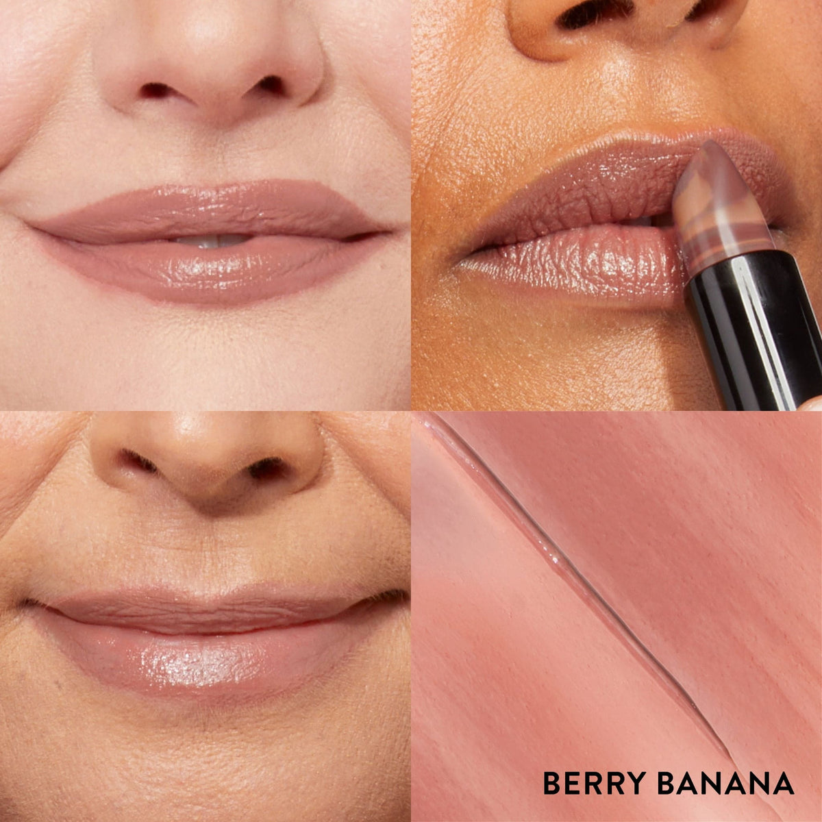 Italian Marble Lipstick On Model Shade Grid in Berry Banana