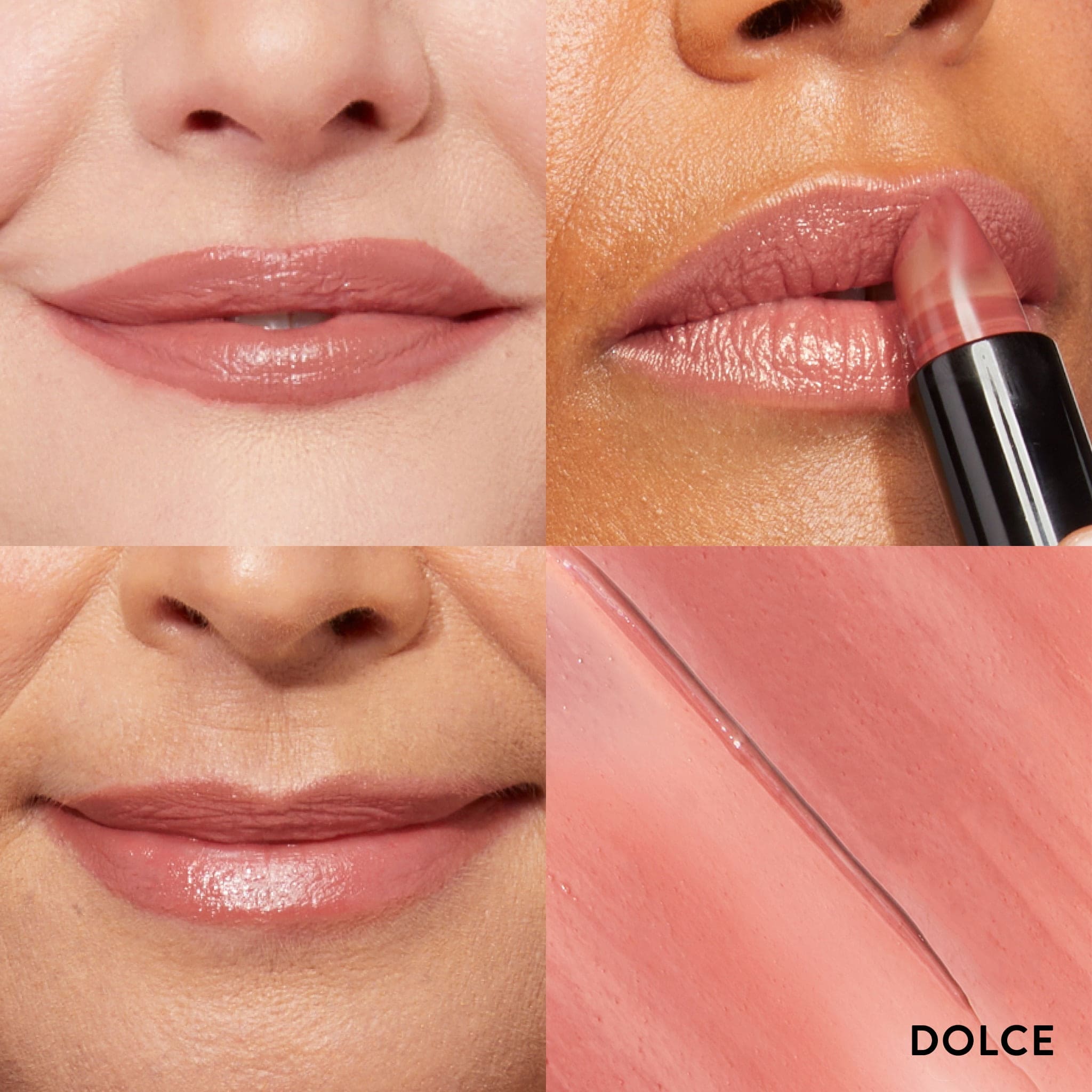 Italian Marble Lipstick On Model Shade Grid in Dolce