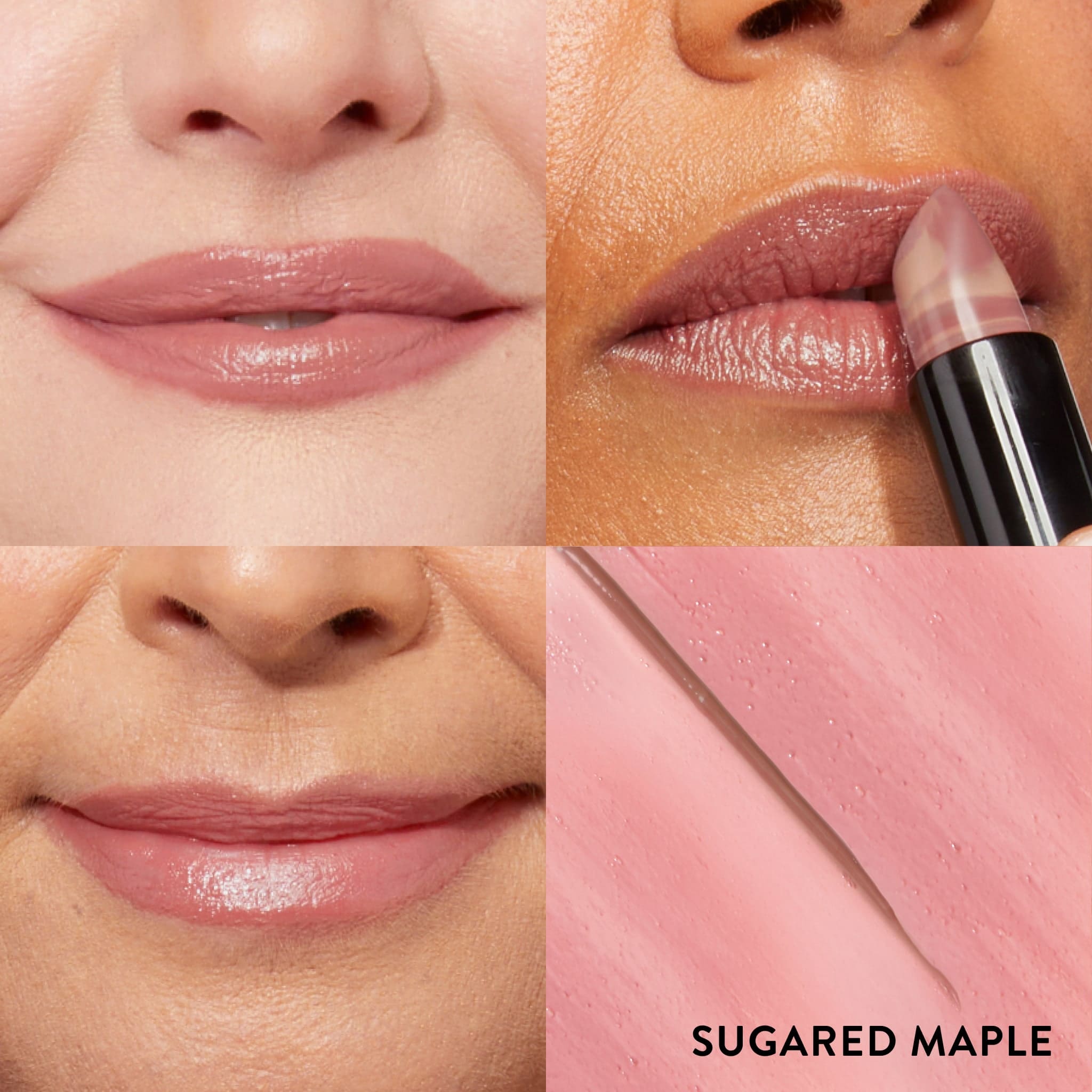 Italian Marble Lipstick On Model Shade Grid in Sugared Maple
