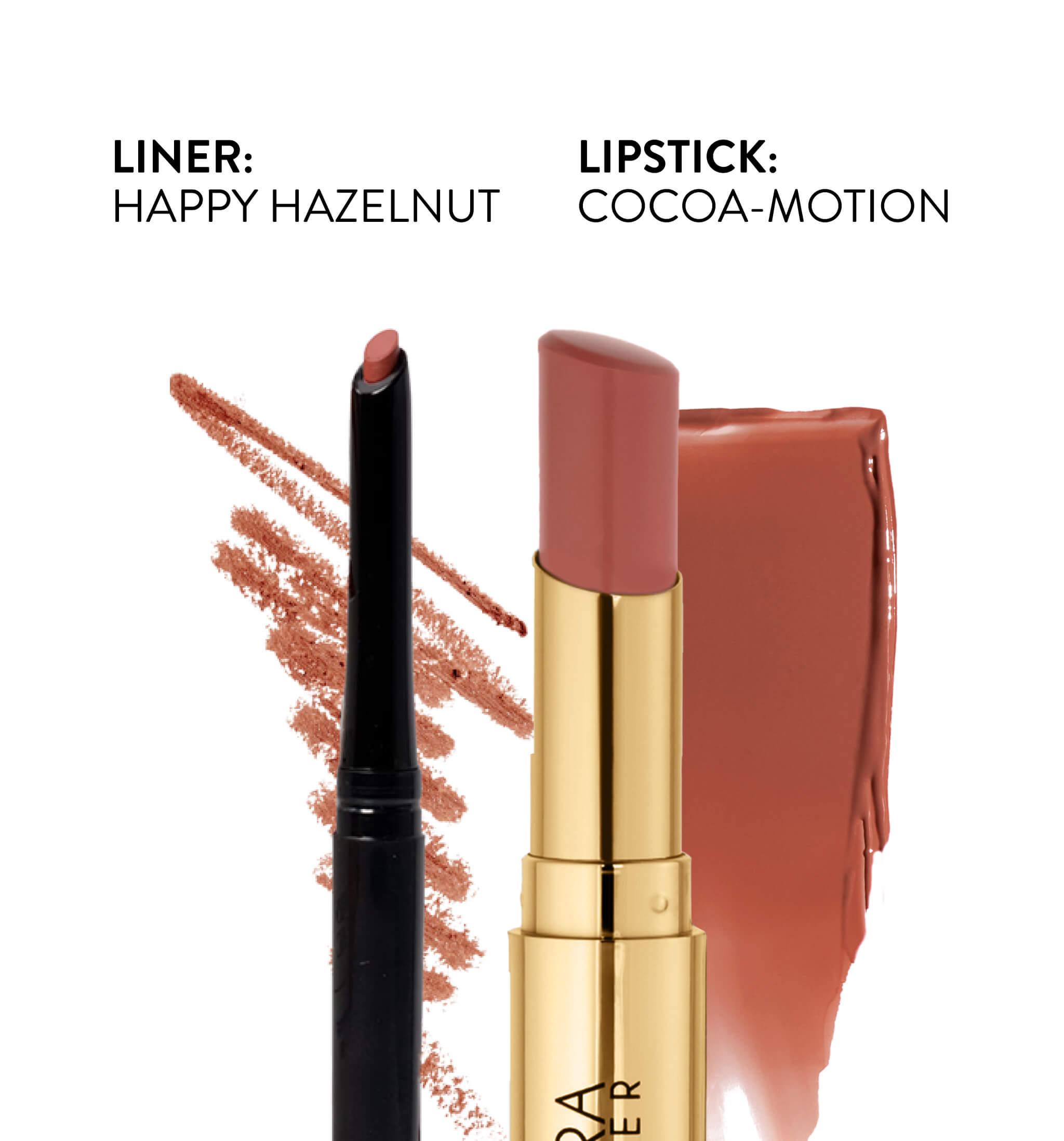 Jelly Balm Hydrating Lip Color pairs well with modern classic liner in cocoa motion