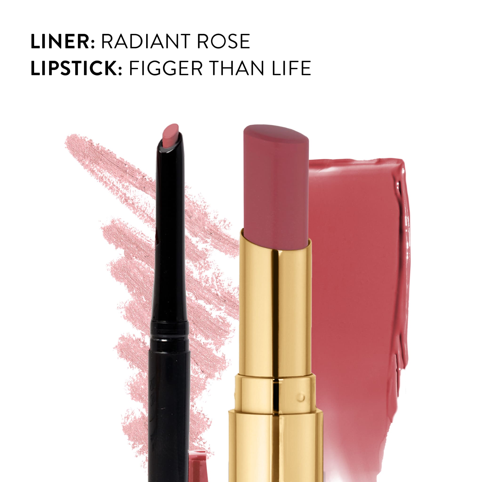 Jelly Balm Hydrating Lip Color pairs well with modern classic liner in figger than life