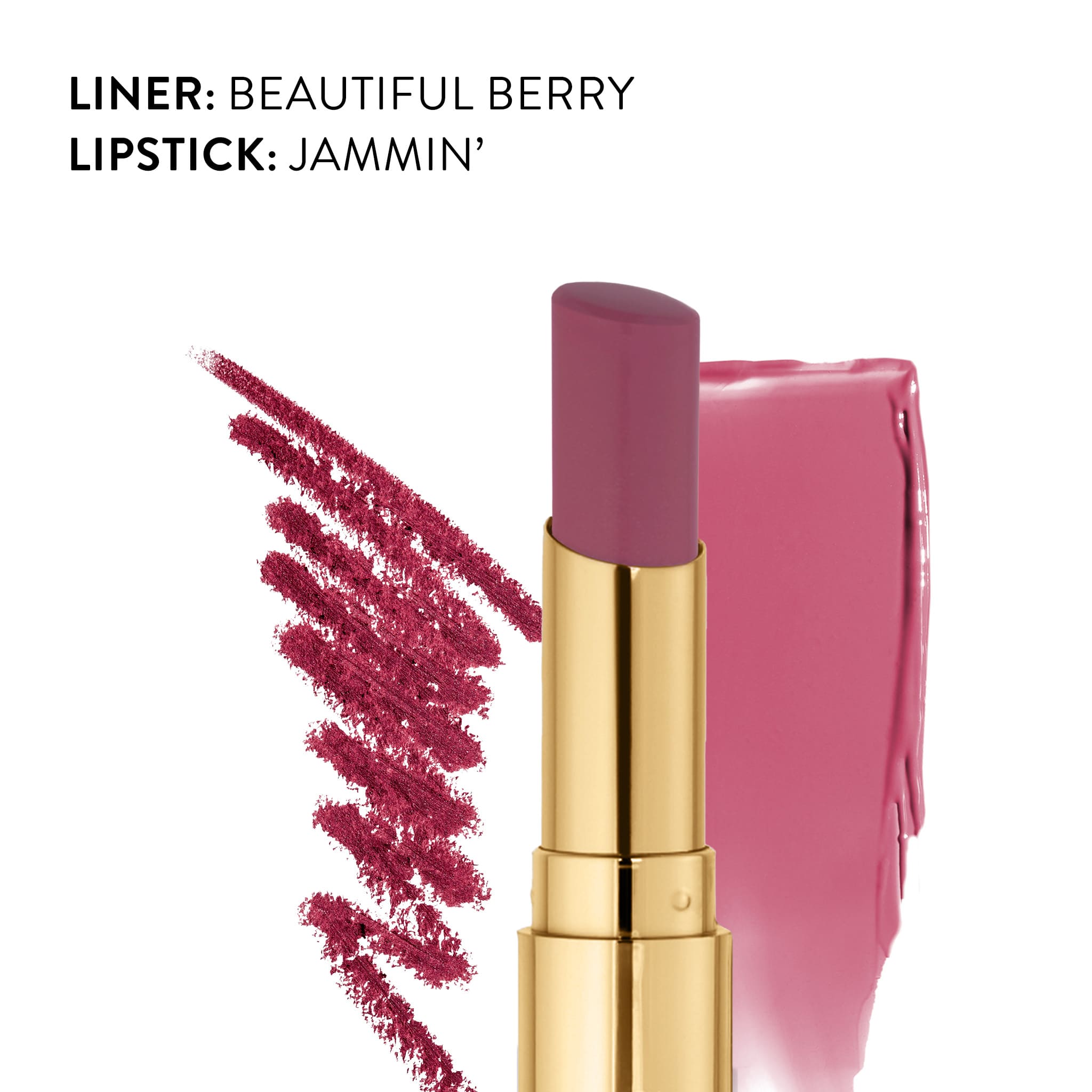 Jelly Balm Hydrating Lip Color pairs well with modern classic liner in jammin