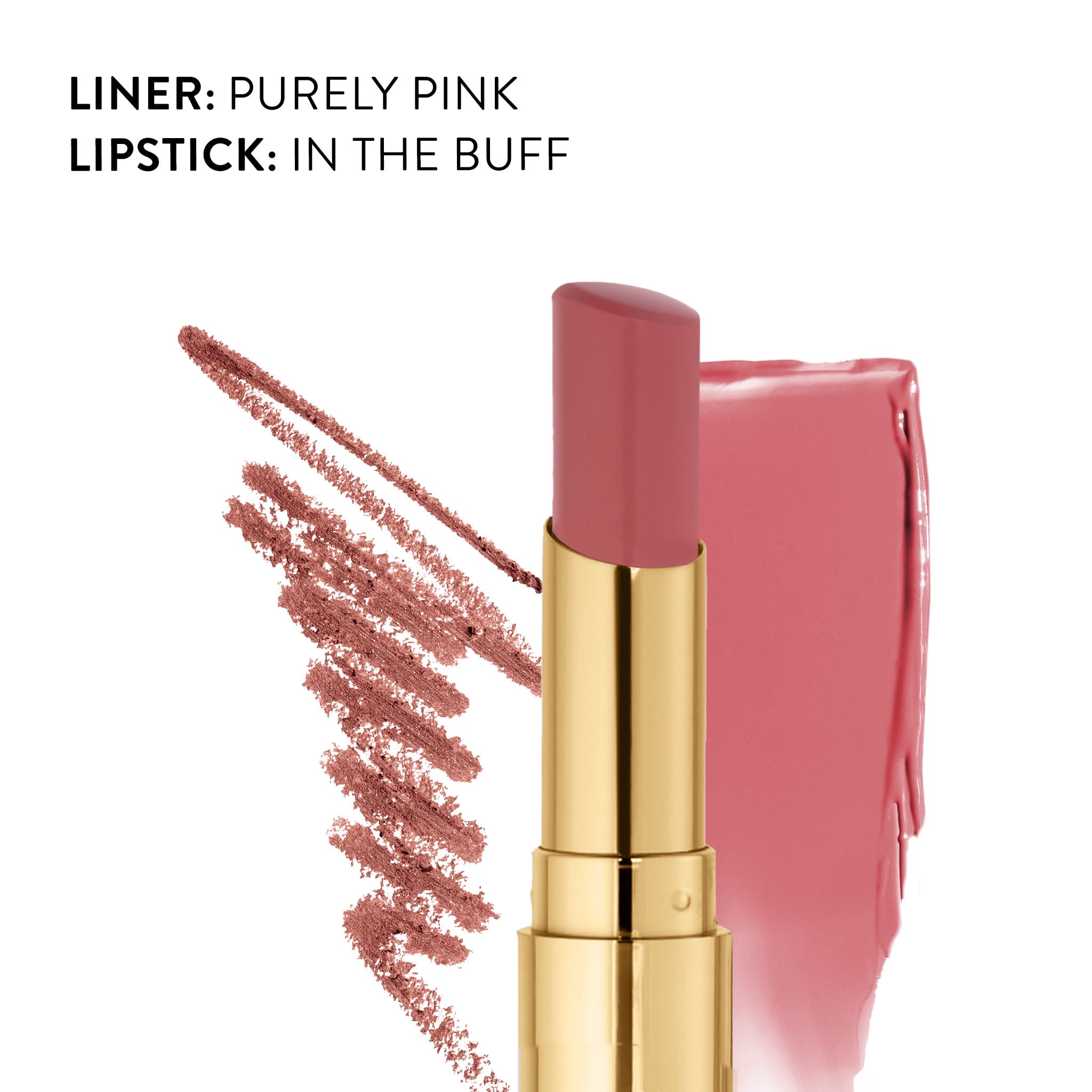 Jelly Balm Hydrating Lip Color pairs well with modern classic liner in shade In The Buff