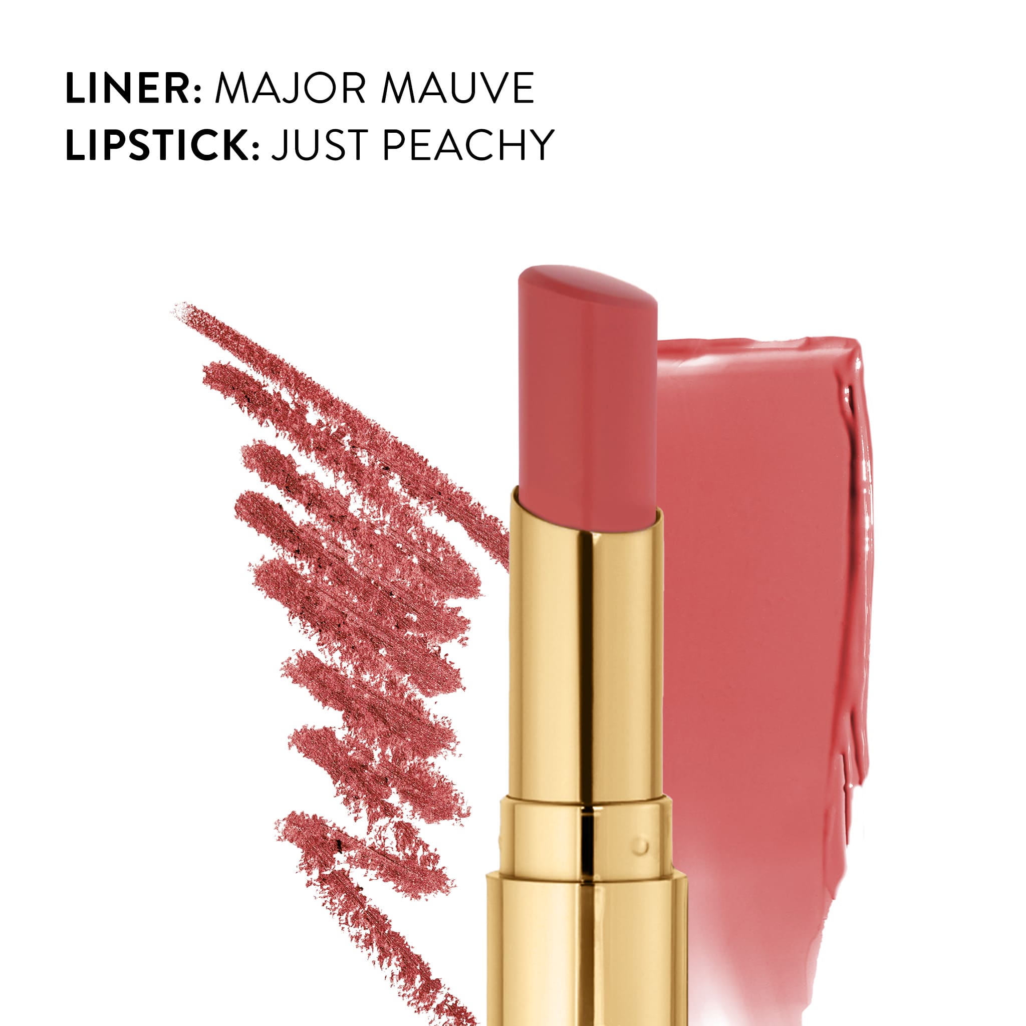 Jelly Balm Hydrating Lip Color pairs well with modern classic liner in just peachy