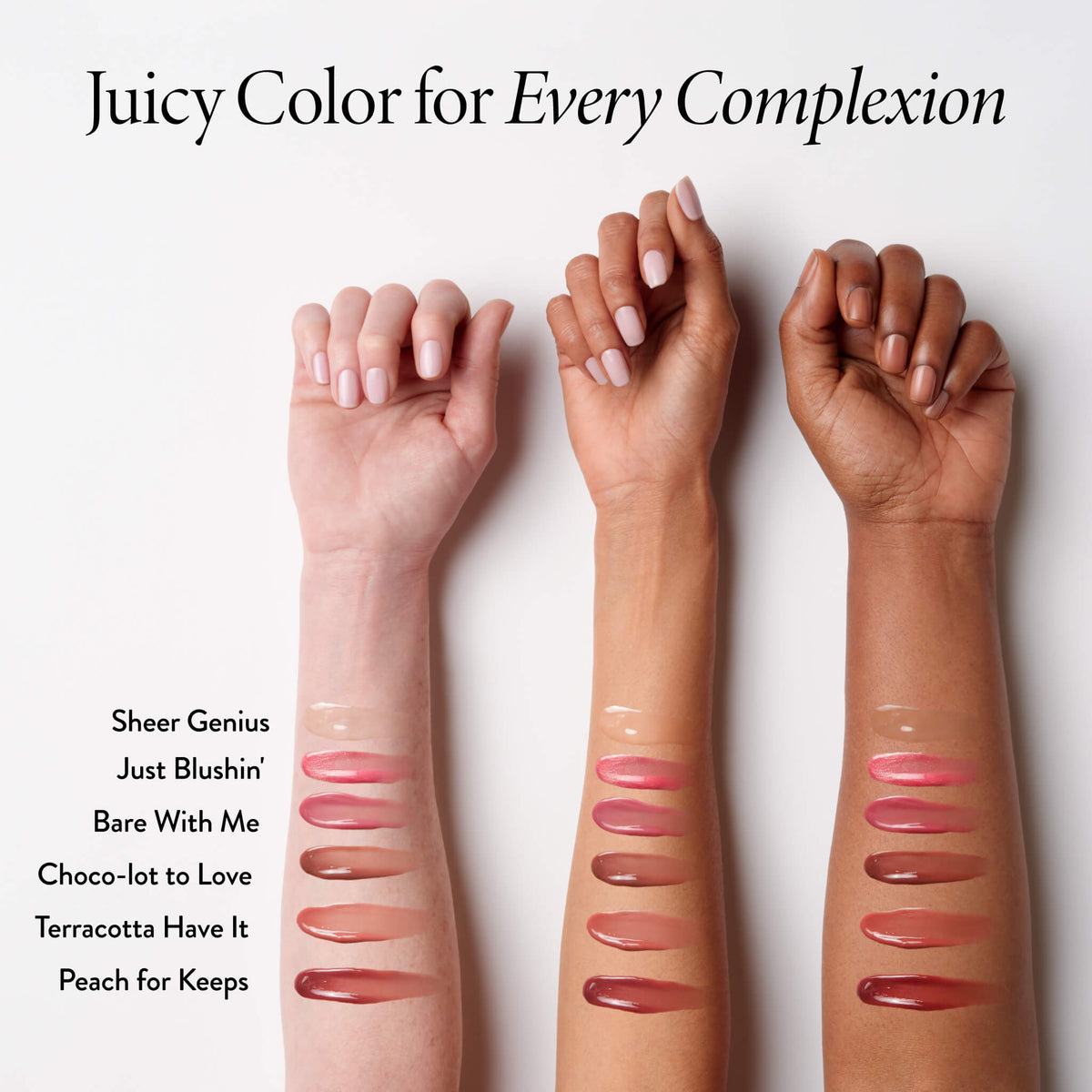 Jelly Balm Smooth Shine Lip Gloss  arm swatches