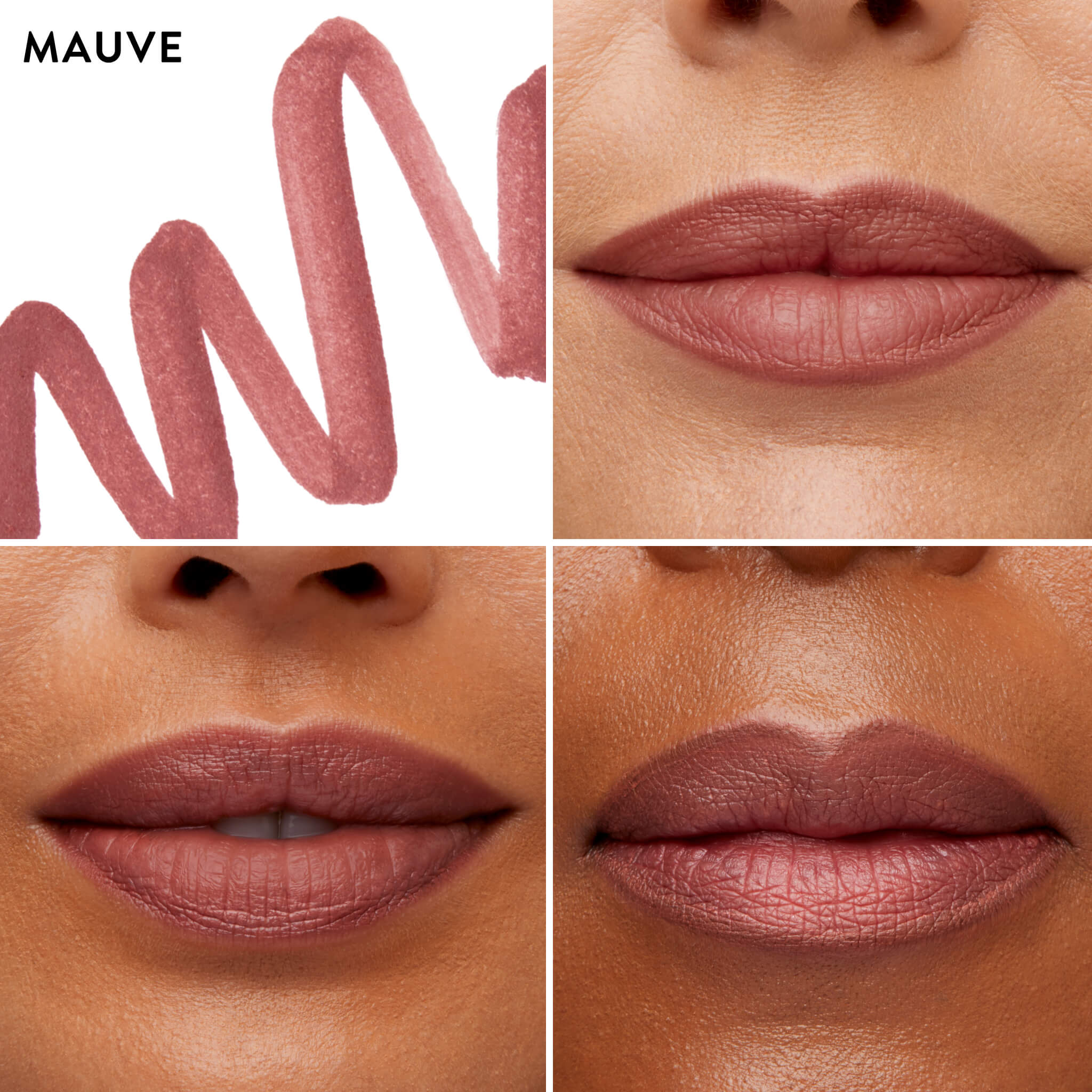 Lasting Love Longwearing Lip Color mauve model grid