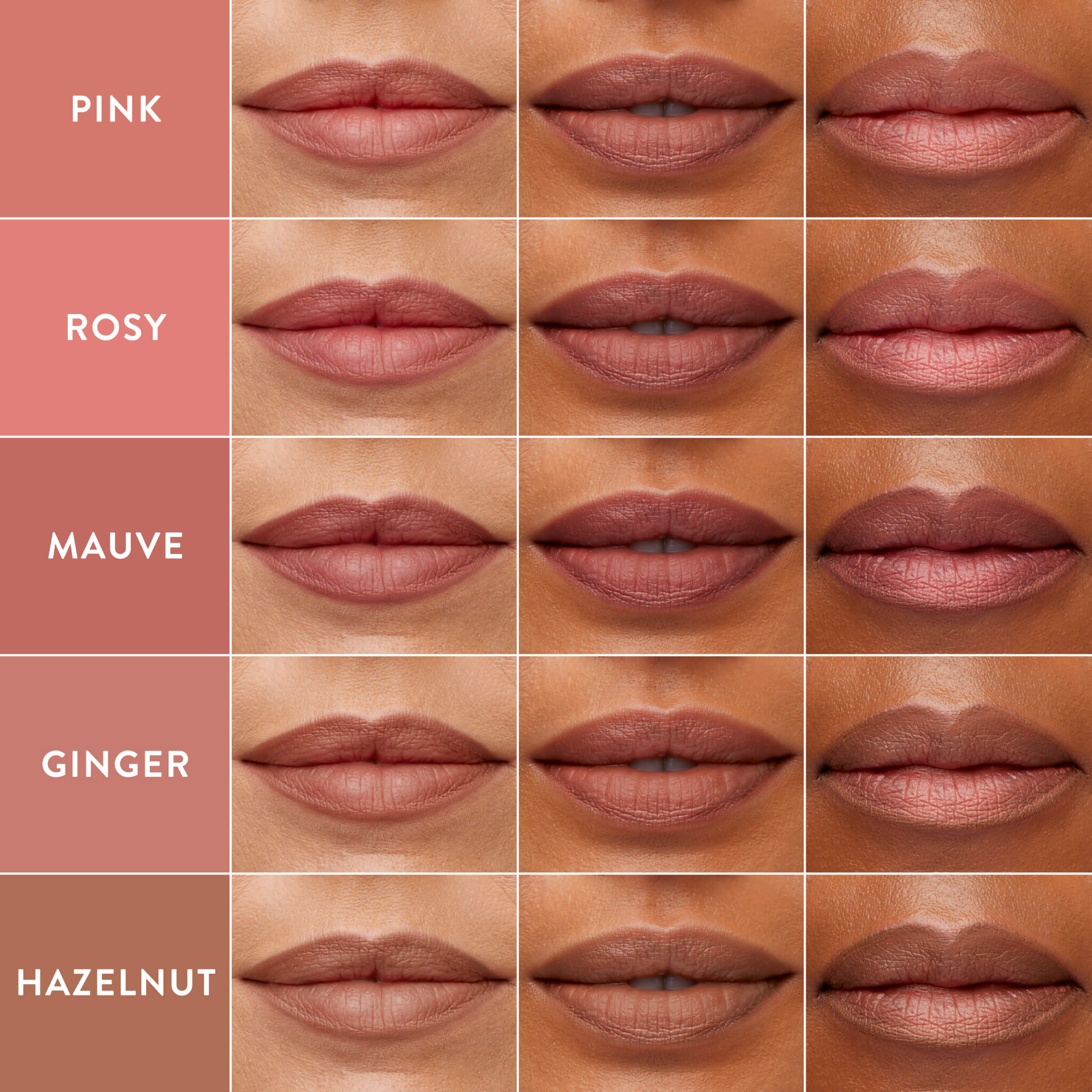 Lasting Love Longwearing Lip Color full grid with models