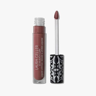 Luscious Lips Liquid Lipstick in sugar on taupe