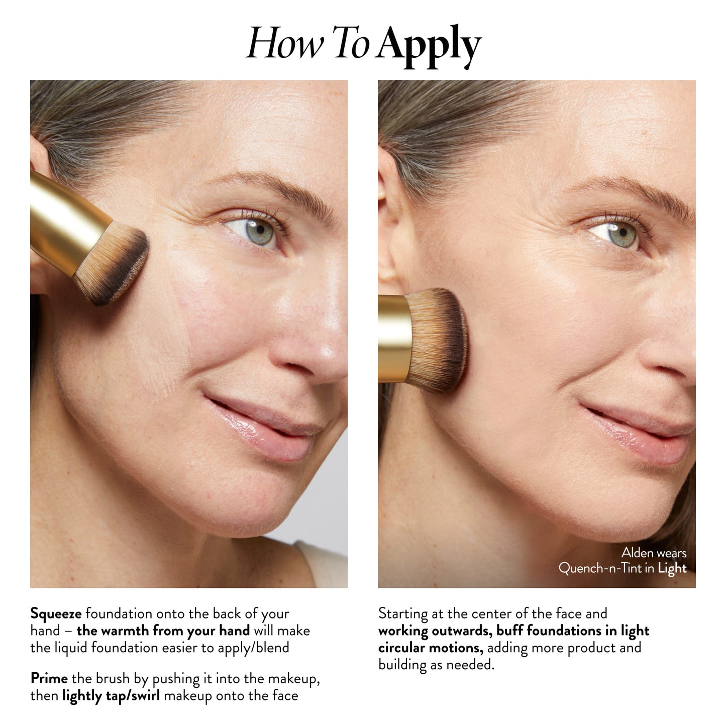 Full Coverage Foundation Blending Brush how to apply on model