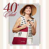 The 40+ Club Tote model lifestyle