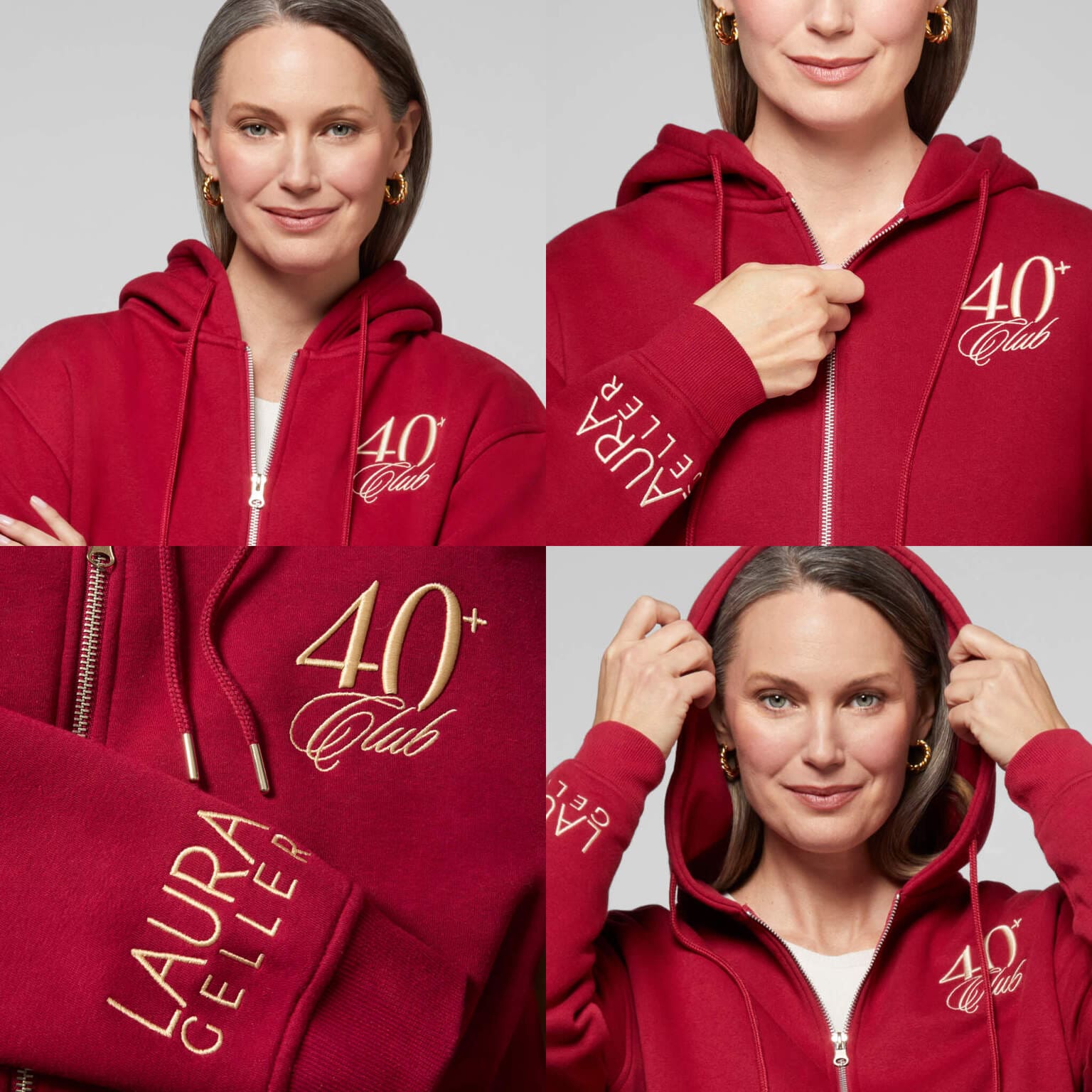The 40+ Club Zip-Up Sweatshirt - model lifestyle grid