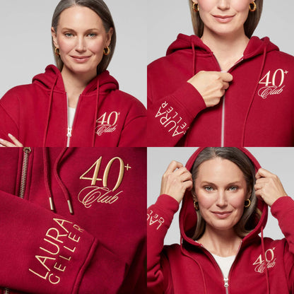 The 40+ Club Zip-Up Sweatshirt - model lifestyle grid