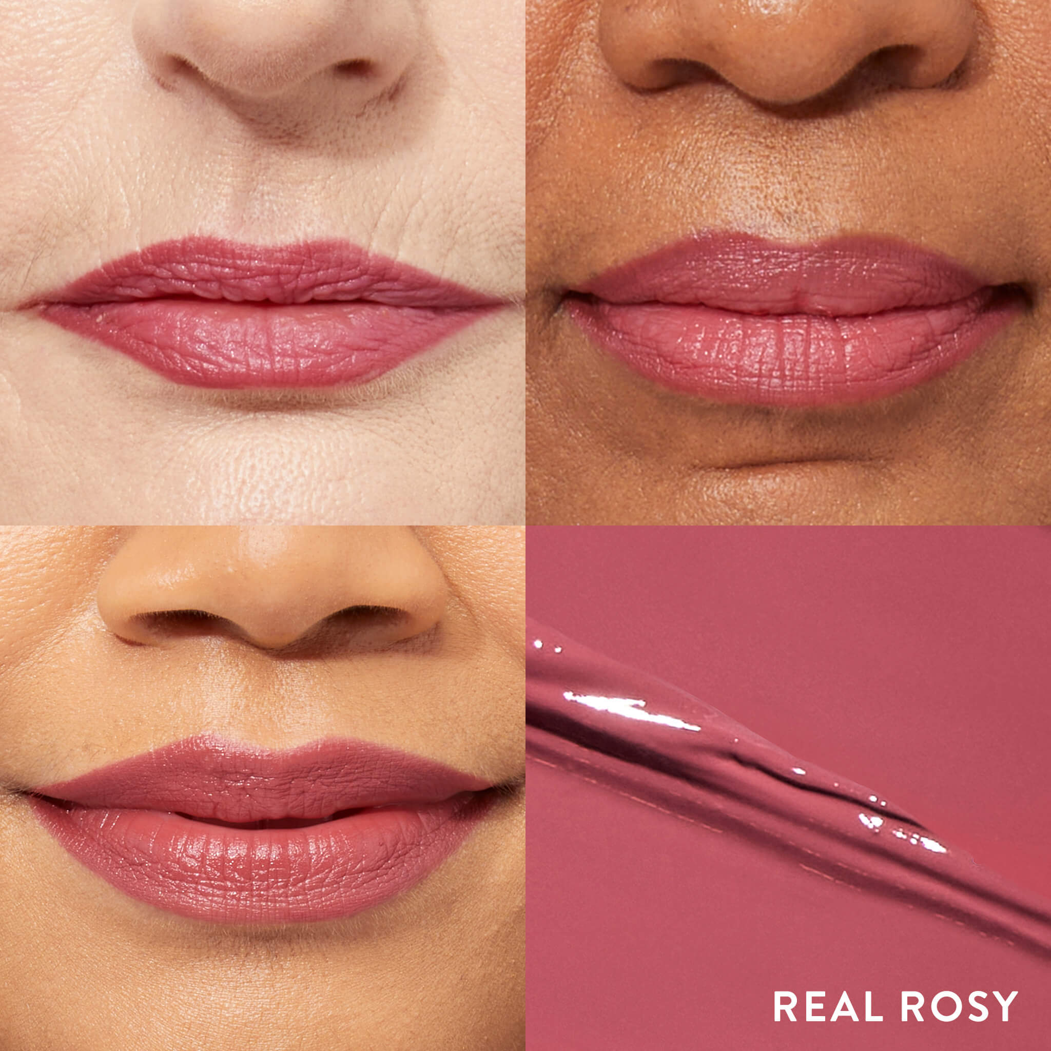 Modern Classic Cream Lipstick Model Grid - real rosy