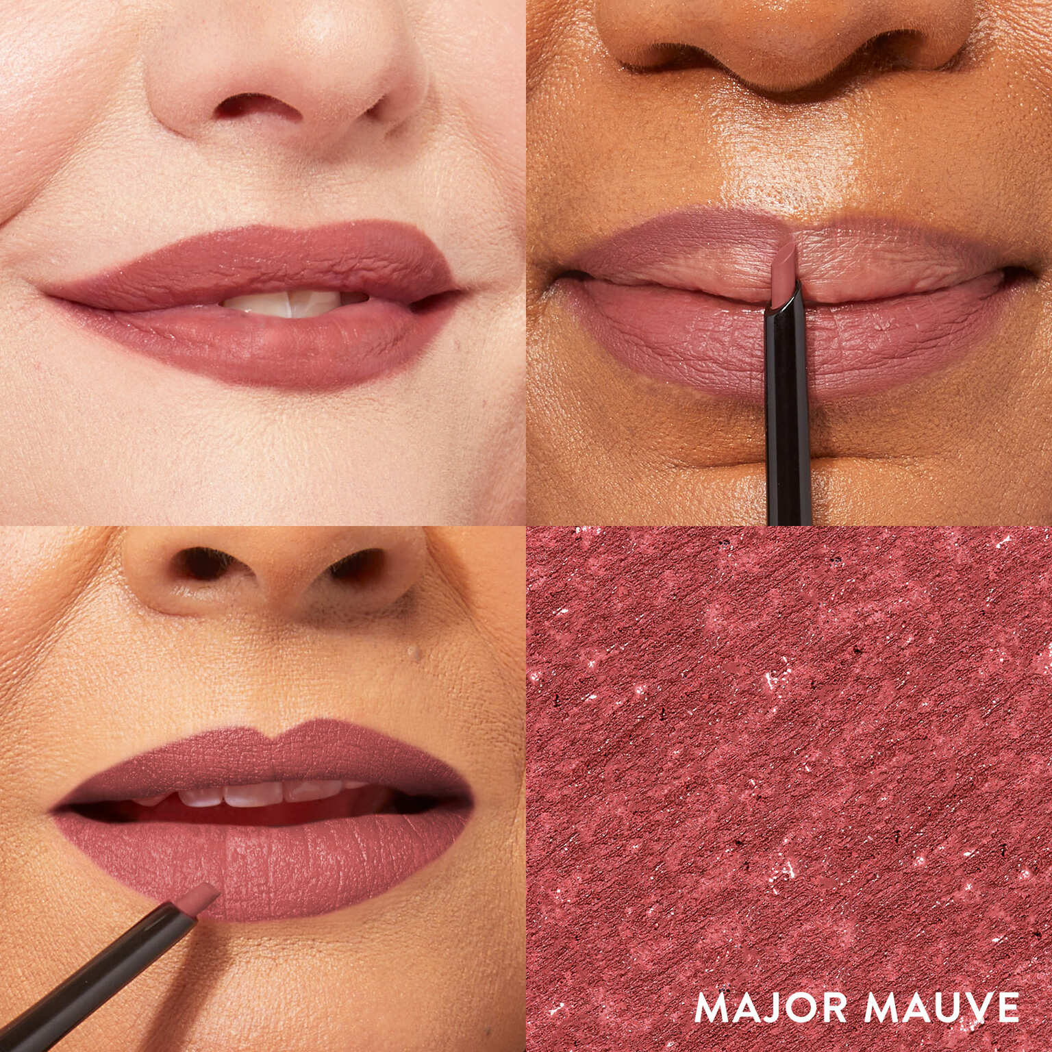 Modern Classic Waterproof Lip Liner Model Grid in major mauve