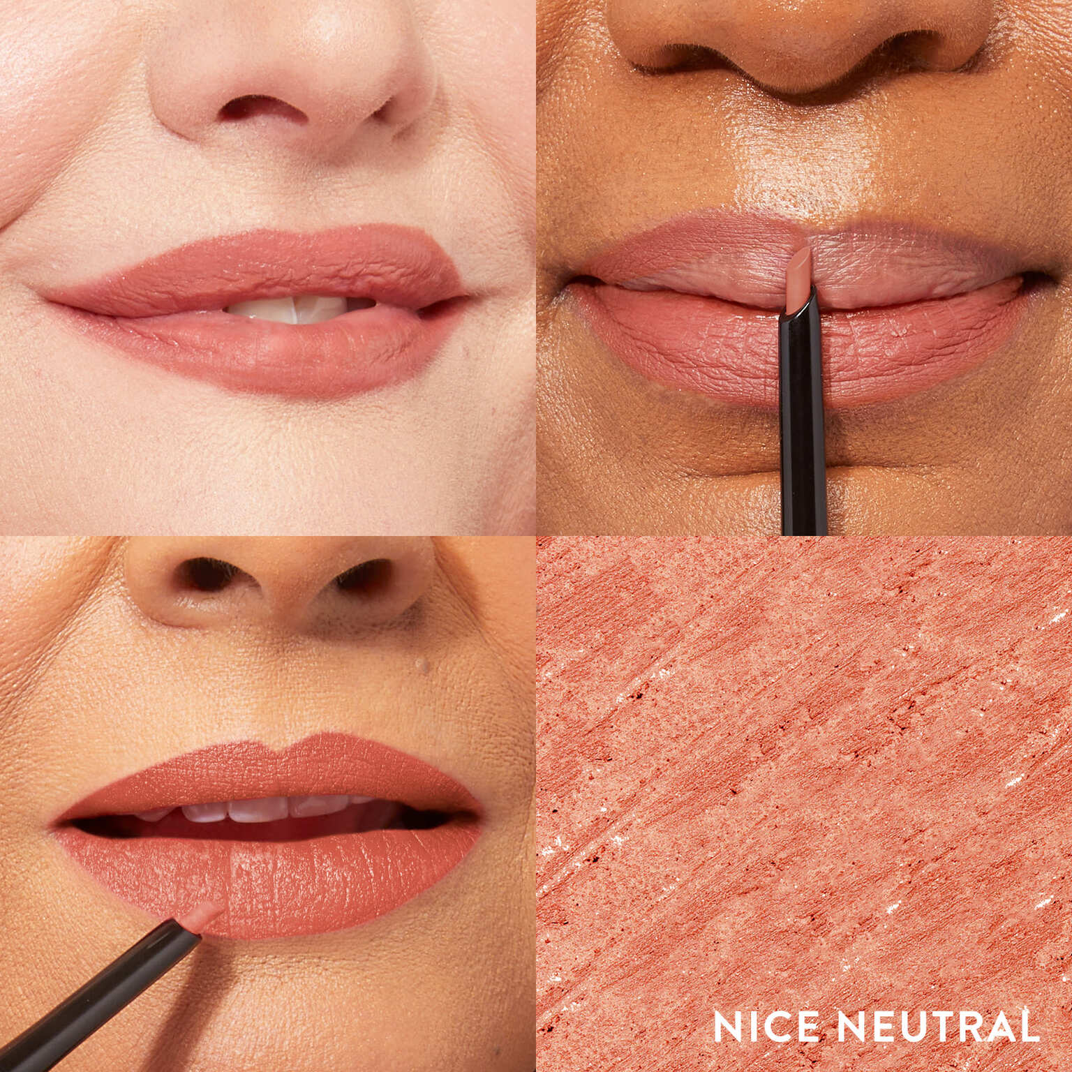 Modern Classic Waterproof Lip Liner Model Grid in nice neutral