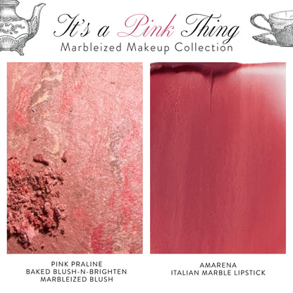 It's a Pink Thing Marbleized Makeup Collection textures 