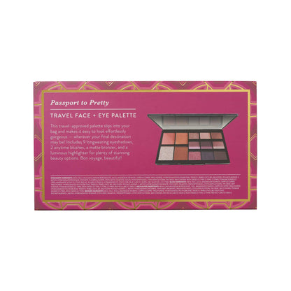 Passport to Pretty Travel Face + Eye Palette, The Getaway Collection packaging back