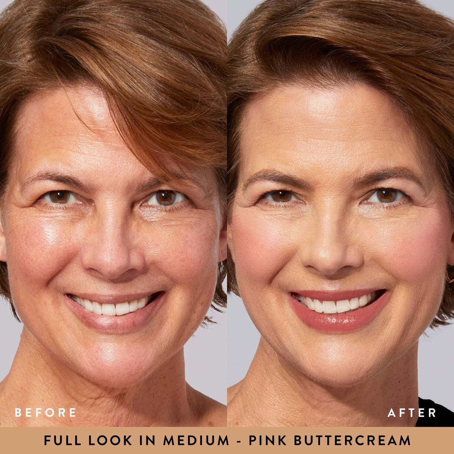 Laura's Brightening Basics Kit - full look in medium