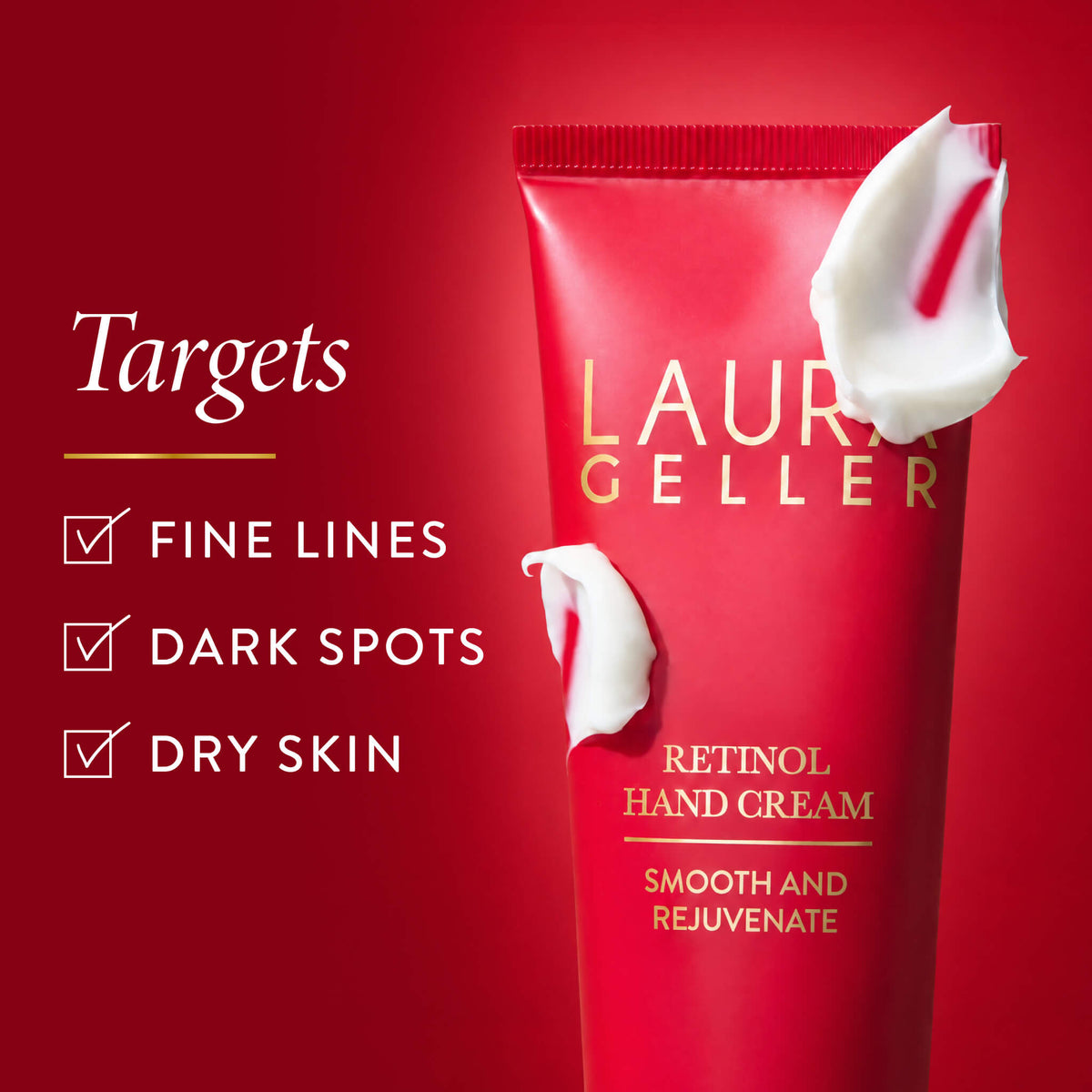 Retinol Hand Cream macro shot with claim