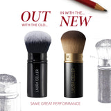 Retractable Airbrush Kabuki Brush new vs old