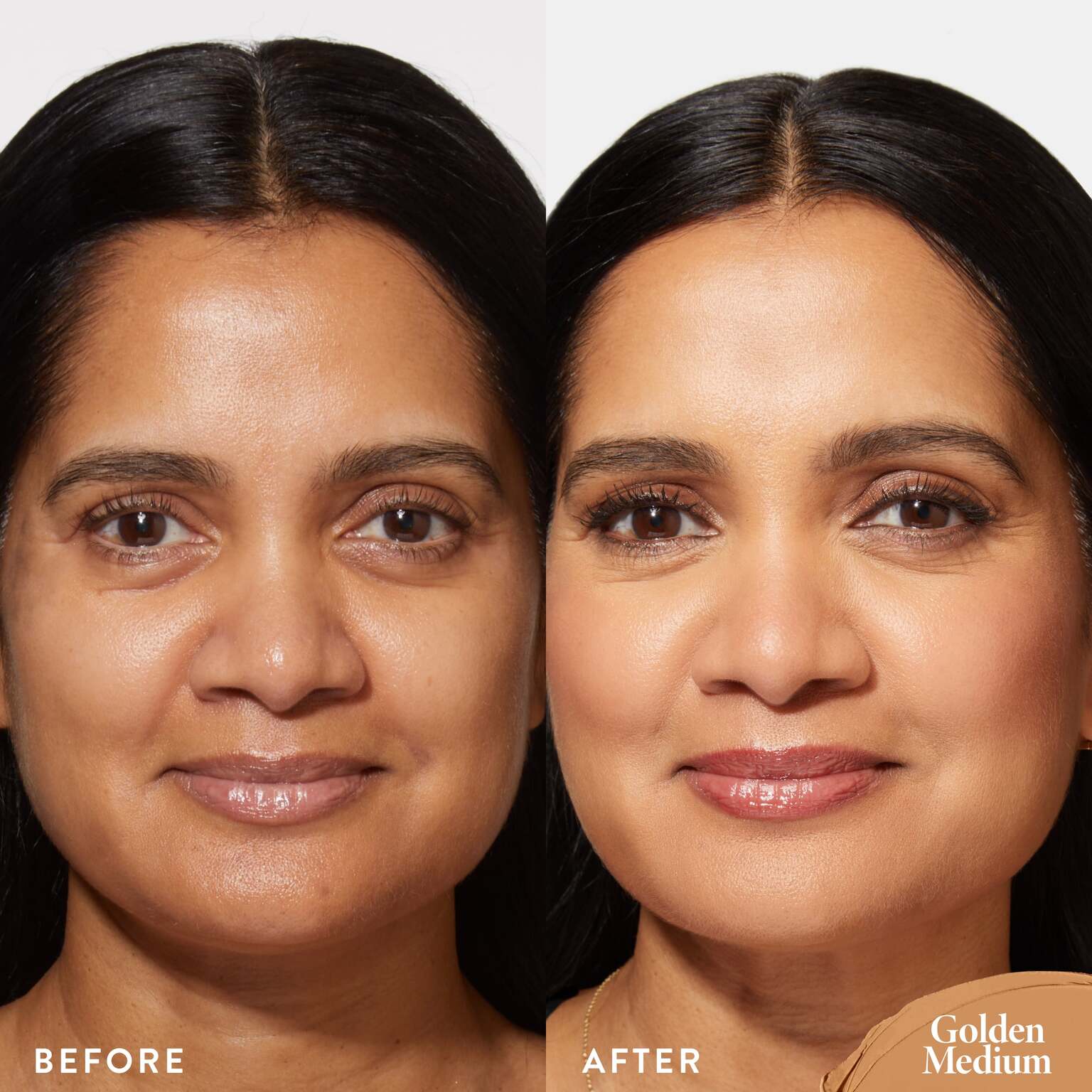 Seamless Finish Full Coverage Concealer Model B&A in golden medium