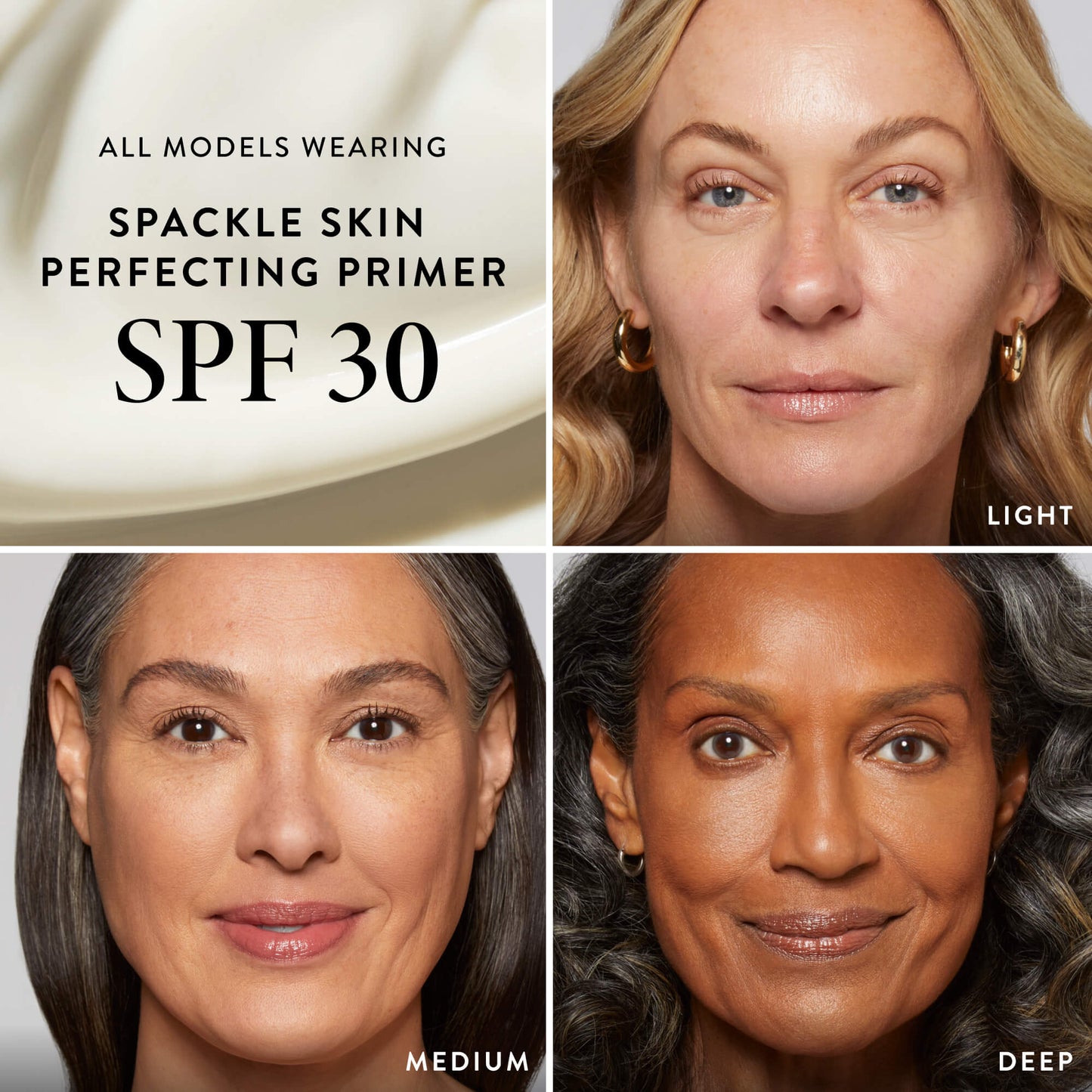 Spackle Skin Perfecting Primer Broad Spectrum Sunscreen SPF 30 3 model grid NEW