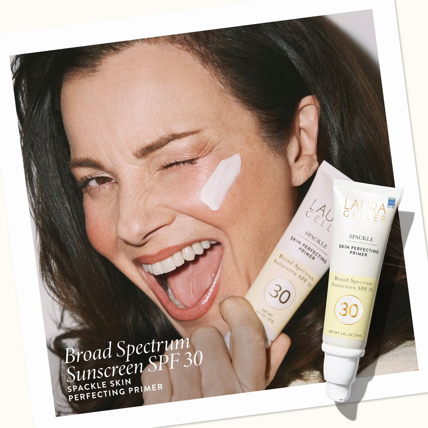 Fran Spackle Campaign application Broad Spectrum Sunscreen SPF 30