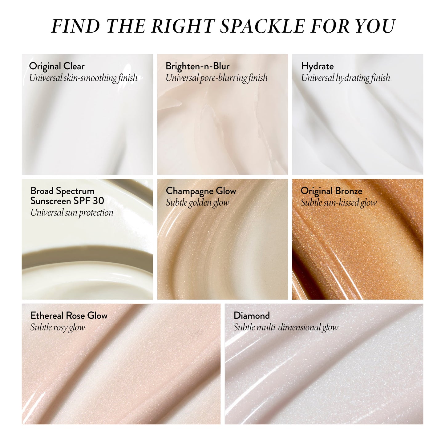 Spackle Skin Perfecting Primer chart