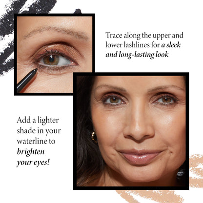 INKcredible Eyeliner benefits with model