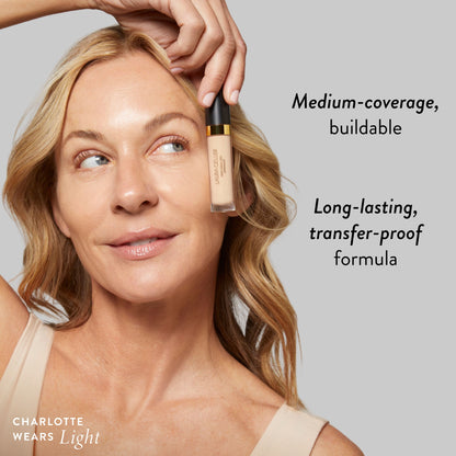 Ideal Fix Concealer Product Benefits on model - medium coverage, long lasting