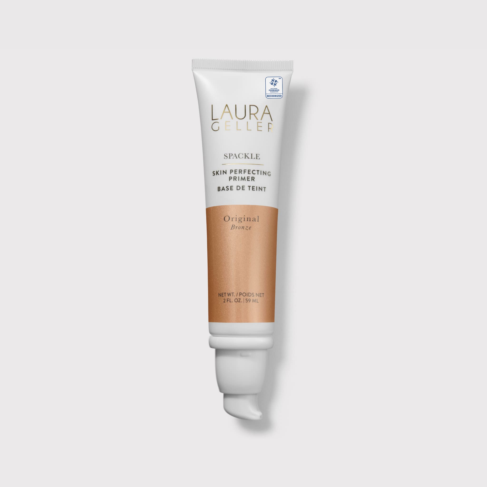 Spackle Skin Perfecting Primer: Original Bronze with Psoriasis badge 