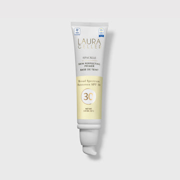 Spackle Skin Perfecting Primer Broad Spectrum Sunscreen SPF 30 soldier with badges