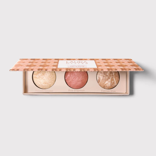 Geller's Greatest Lift-n-Glow Baked Face Trio soldier