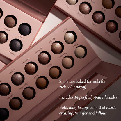 The Delectables 14 Multi-Finish Baked Eyeshadows Timeless Tones - product benefits