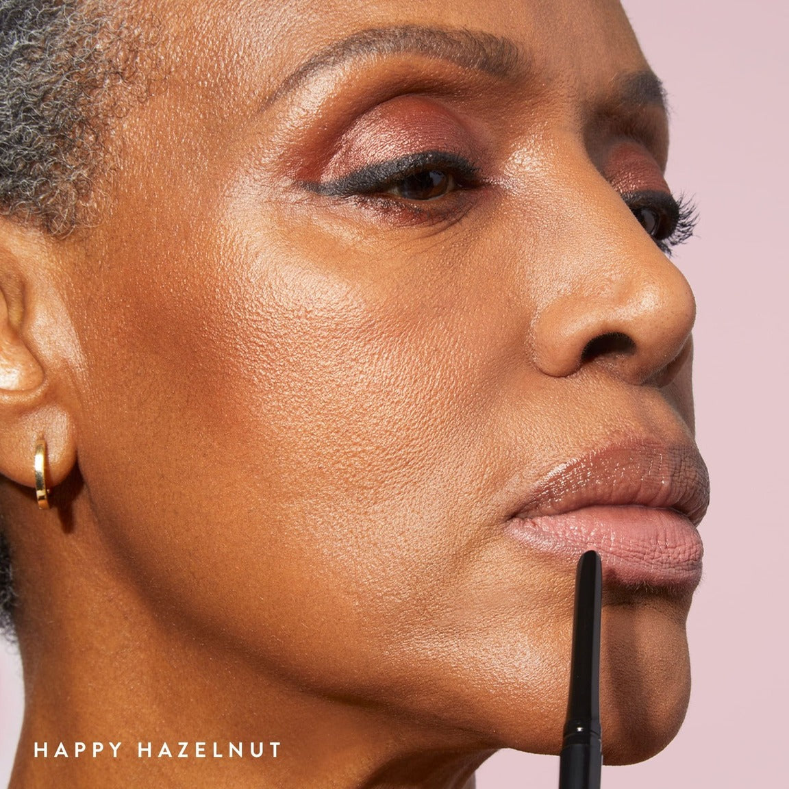 Modern Classic Waterproof Lip Liner Model Lifestyle in happy hazelnut
