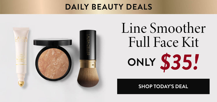 Promotional banner for a 'Line Smoother Full Face Kit' mobile