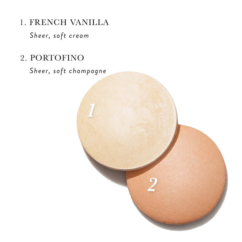 Baked Natural Glow Highlighter Duo (in shades French Vanilla and Portofino) lifestyle image  