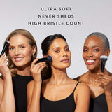 Full Face Powder Brush Model Group w/ product benefits