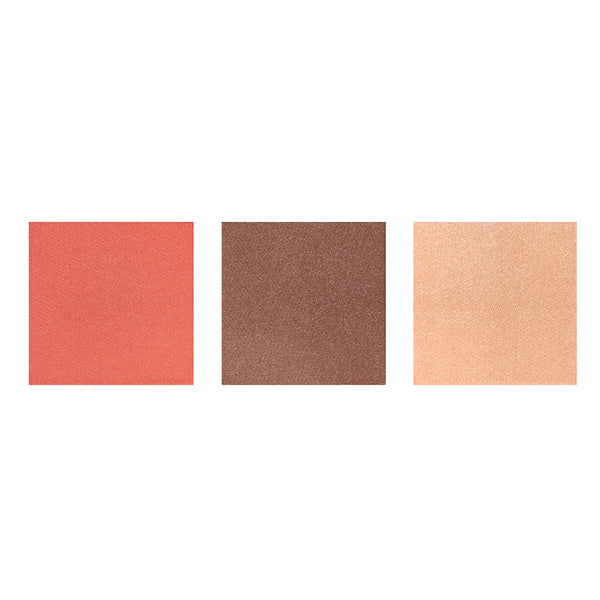 Multitasking Eye, Lip, Cheek Palette Cream to Powder Trio (Shades of Nudes) Product shades 