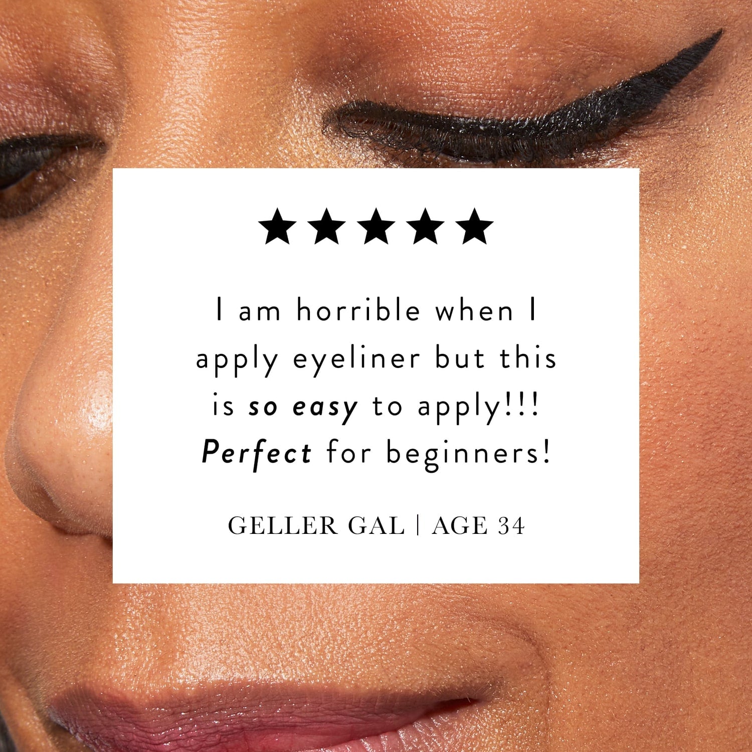 Mighty pen liquid eyeliner + stencil testimonial